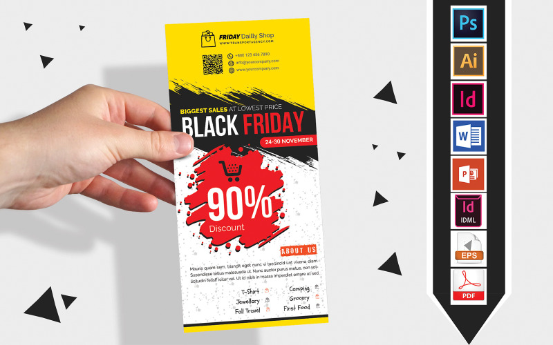 Download Фирменный стиль "Rack Card | Black Friday Sale DL Flyer Vol-02 - Corporate Identity Template" / Rack Card | Black Friday Sale DL Flyer Vol-02 - Corporate Identity Template - Фирменный стиль на тему графика dl,dl flyer,black friday dl flyer,friday,black friday,black friday flyer,black friday business flyer,discount flyer,coupon flyer,black friday coupon,friday discount flyer,black friday discoun