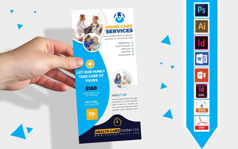 Download Фирменный стиль "Rack Card | Home Doctor Care Service DL Flyer Vol-02" / Rack Card | Home Doctor Care Service DL Flyer Vol-02 - Фирменный стиль на тему графика dl,dl flyer,home doctor dl flyer,home,home care,home doctor,home dental doctor,home care service,home doctor service,old service,home care flyer,home care poster,home care service poster,old 