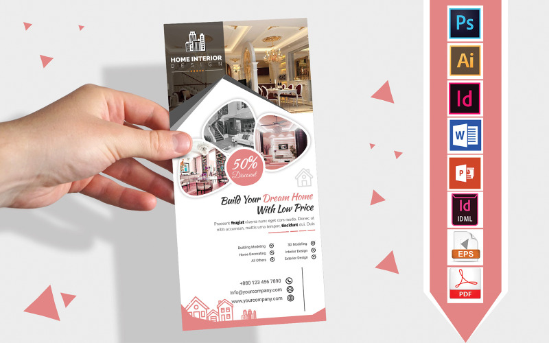 Download Фирменный стиль "Rack Card | Interior Design Service DL Flyer Vol-03" / Rack Card | Interior Design Service DL Flyer Vol-03 - Фирменный стиль на тему графика home,house,interior,home interior design,house design,building design,3d modeling,3d render,3d animation,3d interior design,home decoration,decorating,house decoration,decoration design,home 