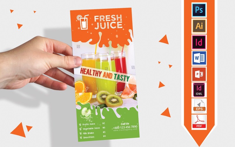 Download Фирменный стиль "Rack Card | Juice Menu DL Flyer Vol-01 - Corporate Identity Template" / Rack Card | Juice Menu DL Flyer Vol-01 - Corporate Identity Template - Фирменный стиль на тему графика dl,dl flyer,juice menu dl flyer,juice shop dl flyer,fruit juice,mango juice,lemon juice,pinapple juice,cold coffee,juice flyer,fruit flyer,fruit juice flyer,poster,juice poster,juice stall fl