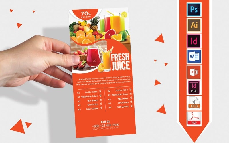 Download Фирменный стиль "Rack Card | Juice Menu DL Flyer Vol-03 - Corporate Identity Template" / Rack Card | Juice Menu DL Flyer Vol-03 - Corporate Identity Template - Фирменный стиль на тему графика dl,dl flyer,juice menu dl flyer,juice shop dl flyer,fruit juice,mango juice,lemon juice,pinapple juice,cold coffee,juice flyer,fruit flyer,fruit juice flyer,poster,juice poster,juice stall fl