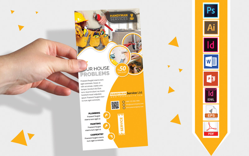 Download Фирменный стиль "Rack Card | Plumber Service DL Flyer Vol-02 - Corporate Identity Template" / Rack Card | Plumber Service DL Flyer Vol-02 - Corporate Identity Template - Фирменный стиль на тему графика dl,dl flyer,plumber dl flyer,handy man dl flyer,plumber,handy man,plumbing,plumber service,handy man service,color expert,plumber flyer,plumber poster,plumbing flyer,plumber service flyer,han
