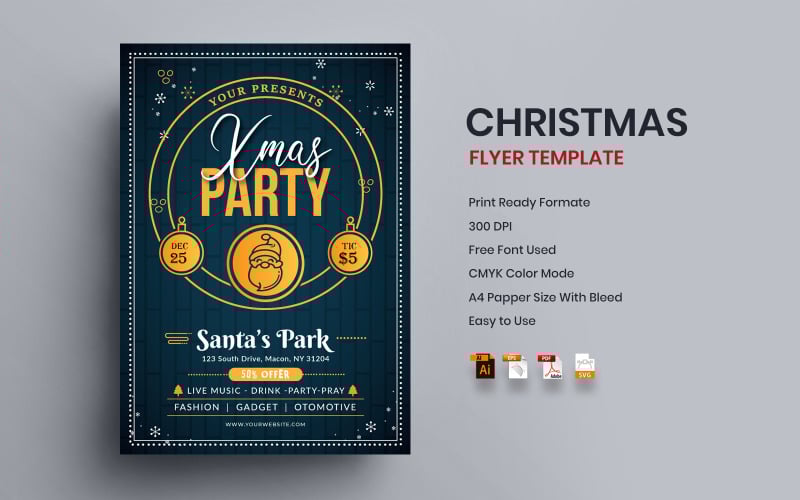 Download Фирменный стиль "Christmas - Corporate Identity Template" / Christmas - Corporate Identity Template - Фирменный стиль на тему графика christmas,poster,flyer,template,print,templates,creative,modern,festival,celebration,offers,promotions,online,shopping,holdiay