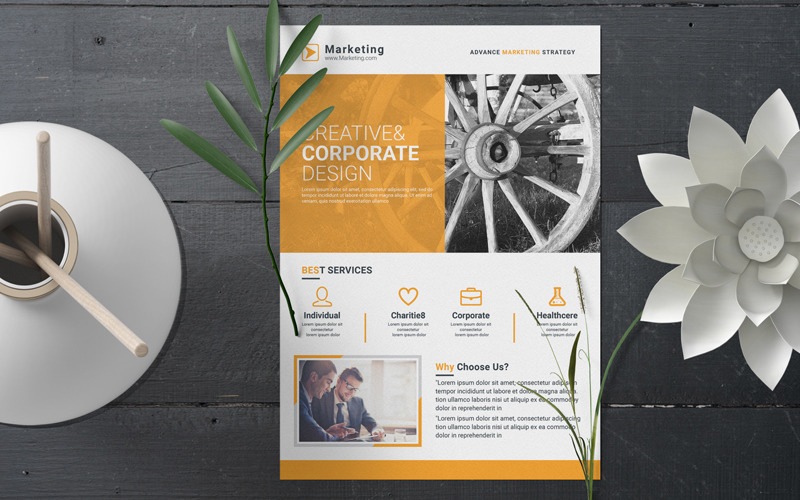 Download Фирменный стиль "Creative Flyer01 - Corporate Identity Template" / Creative Flyer01 - Corporate Identity Template - Фирменный стиль на тему графика agency,ai,blue,business,business flyer,consulting,corporate,corporate flyer,creative,creative flyer,digital,editable,flyer,graphic,marketing,marketing flyer,modern,multipurpose,multipurpose f