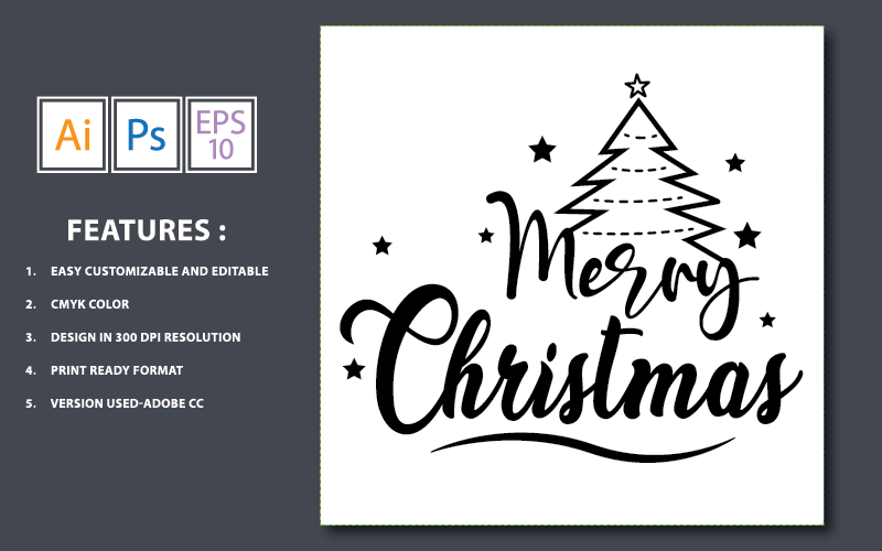 Download Иллюстрация "Merry Christmas Design with Black Text - Illustration" / Merry Christmas Design with Black Text - Illustration - Иллюстрация на тему графика illustration,print,vector,design,winter,poster,t shirt,vintage,background,christmas,graphic,typography,style,retro,holiday,fashion,clothing,shirt,clothes,apparel