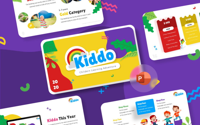 Kiddo Education PowerPoint шаблон