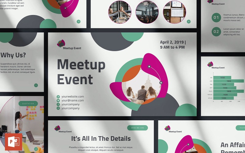 Meetup Evenement Presentatie PowerPoint-sjabloon
