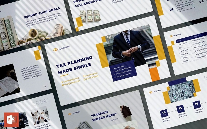 Modèle PowerPoint de présentation du conseiller fiscal