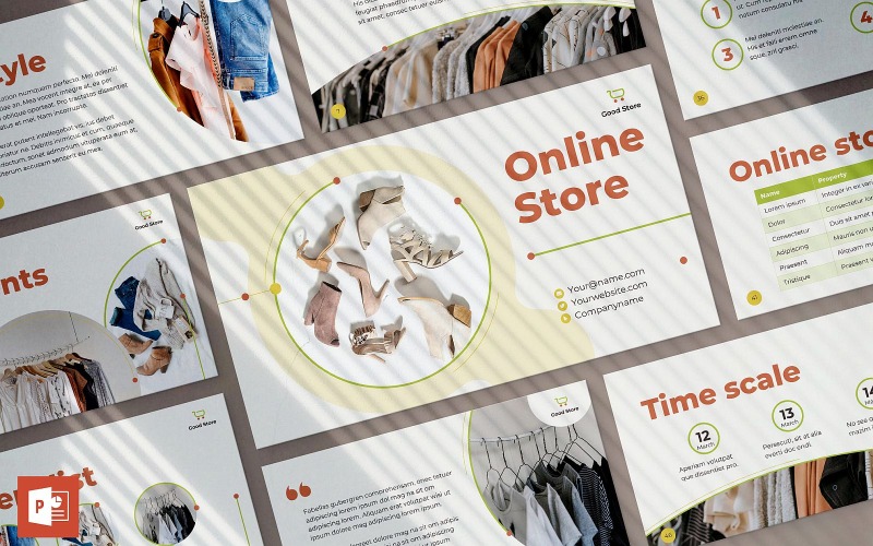 Onlinebutik Presentation PowerPoint-mall