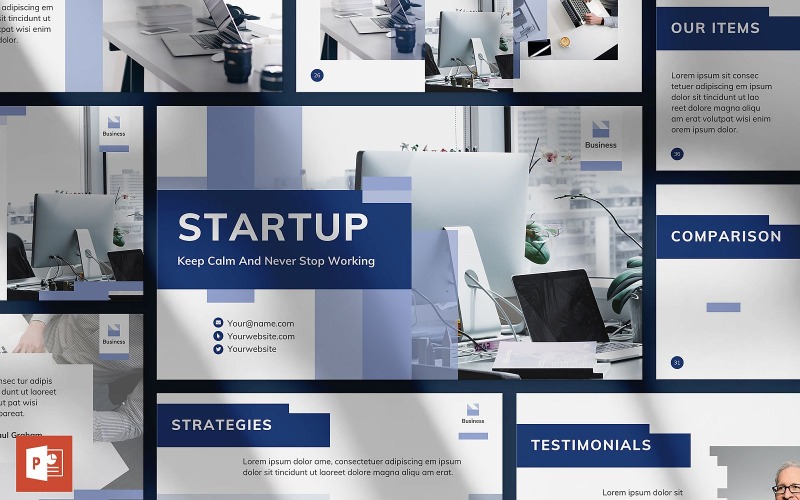 Opstartpresentatie PowerPoint-sjabloon