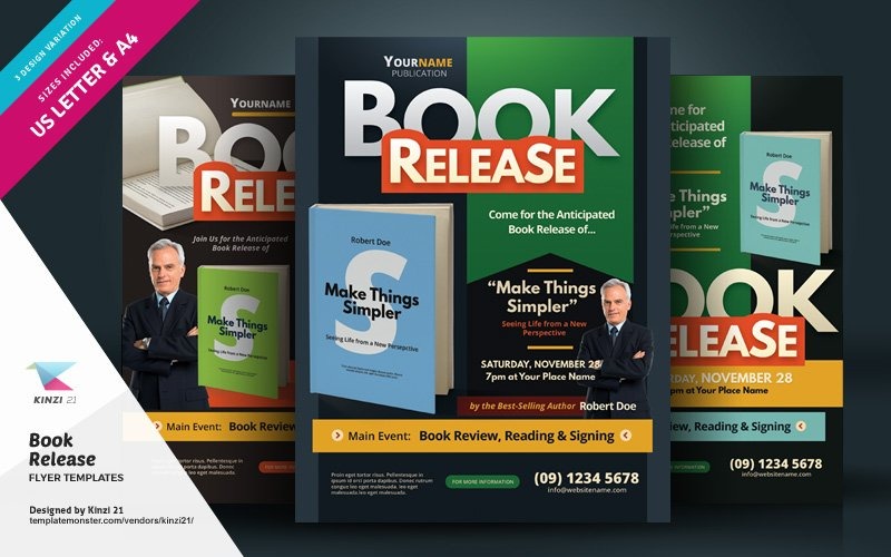 Book Release Flyer - mall för företagsidentitet