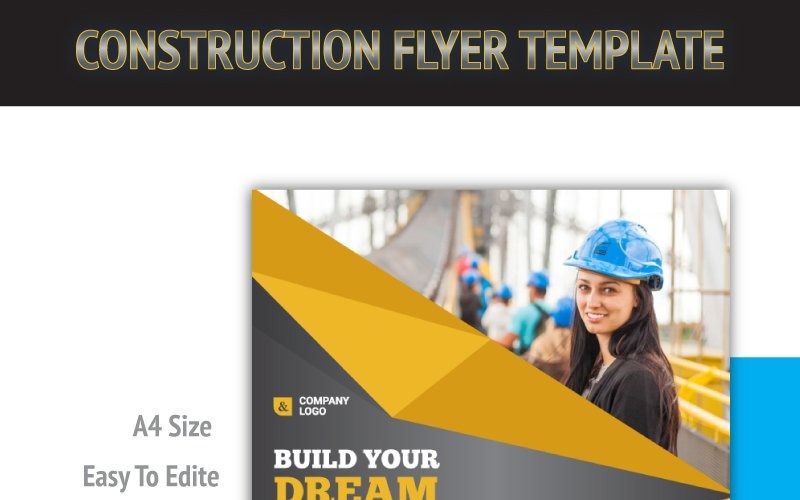 Download Фирменный стиль "Construction Flyer Design - Corporate Identity Template" / Construction Flyer Design - Corporate Identity Template - Фирменный стиль на тему графика advertisement,flyer,design,consternation,company,corporate,business,homesell,sell,home,heavy