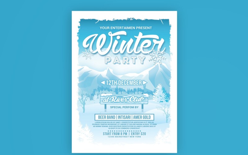 Download Фирменный стиль "Winter Holiday Party Flyer - Corporate Identity Template" / Winter Holiday Party Flyer - Corporate Identity Template - Фирменный стиль на тему графика bash,celebration,christmas,christmas flyer,christmas party,club,event,flyer,holiday,invitation,merry christmas,new year,new years eve,nightclub,party,party flyer,post,santa,snow,template