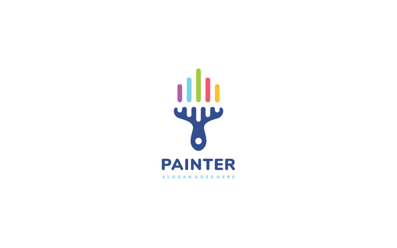 Download Шаблон логотипа "Colorful Paint Roller Logo Template" / Colorful Paint Roller Logo Template - Шаблон логотипа на тему графика paint,roller,logo,vector,painting,color,city,house,services