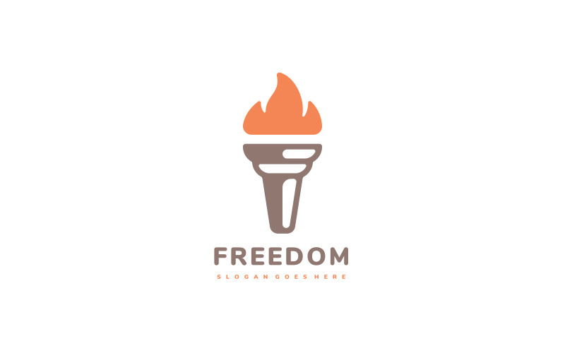 Download Шаблон логотипа "Freedom Torch Logo Template" / Freedom Torch Logo Template - Шаблон логотипа на тему графика torch,fire,flame,logo,sports,society,community,prison,law,firm,justice,freedom,icon
