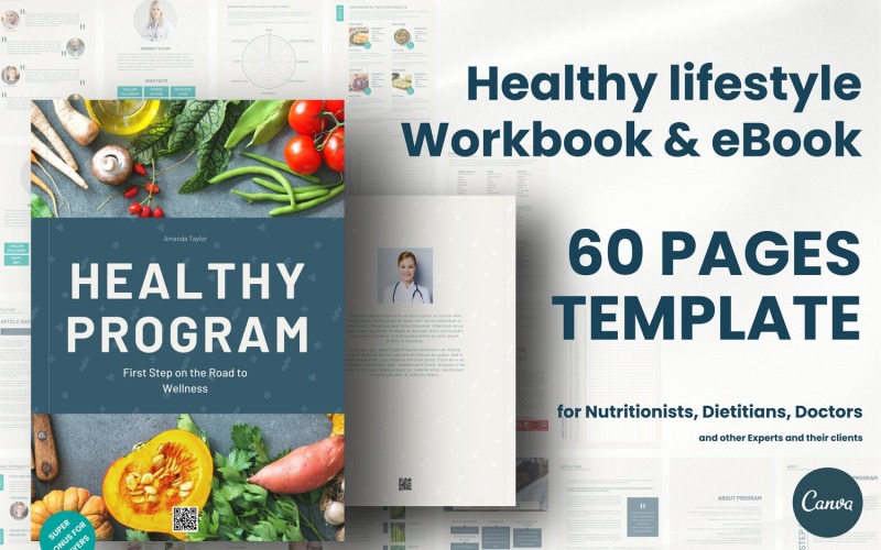 Healthy Lifestyle Workbook Ebook Template Planner