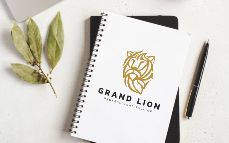 Download Шаблон логотипа "Grand Lion Logo Template" / Grand Lion Logo Template - Шаблон логотипа на тему графика brave,crest,delux,deluxe,divinity,gallant,graceful,grand,heart,heraldic,king,leo,leonard,lion,lord,luxury,magnificent,majestic,noble,potent