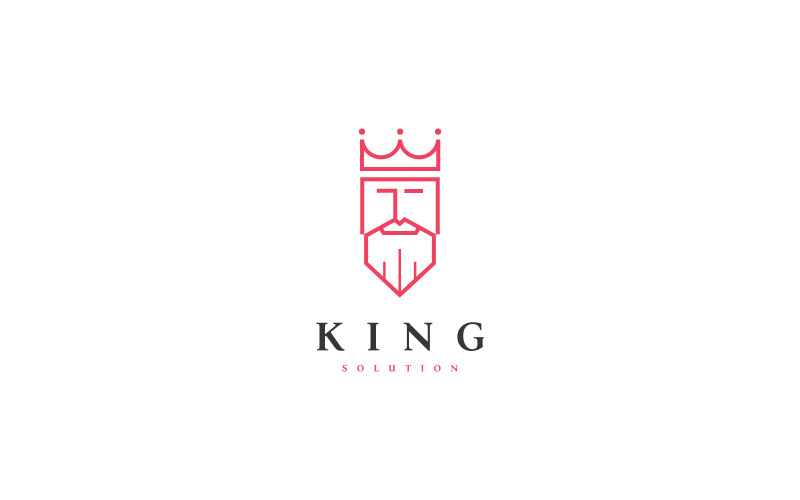 King Logo Template geschikt voor luxe merk