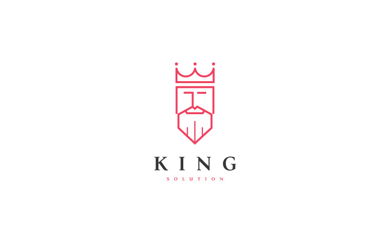 Шаблон логотипу King підходить для розкішного бренду