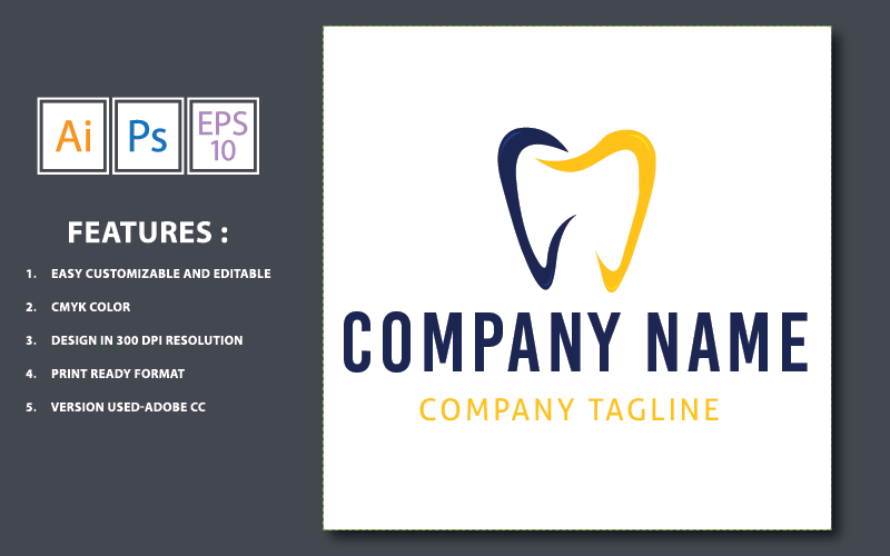 Download Шаблон логотипа "Abstract Dental  Illustration Logo Template" / Abstract Dental  Illustration Logo Template - Шаблон логотипа на тему графика care,clinic,illustration,dentist,abstract,vector,logo,design,dental,icon,symbol,template,healthy,clean,health,tooth,smile,medical,concept,medicine