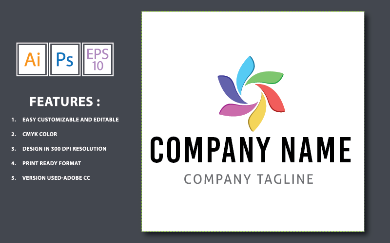 Download Шаблон логотипа "Abstract Flower Icon Logo Template" / Abstract Flower Icon Logo Template - Шаблон логотипа на тему графика illustration,flower,abstract,sign,icon,medicine,health,business,vector,logo,concept,symbol,template,background,creative,floral,decoration,design,isolated,fashion
