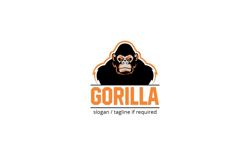 Download Шаблон логотипа "Gorilla Logo Template" / Gorilla Logo Template - Шаблон логотипа на тему графика angry,animals,ape,bad monkey,beast,big,business,chimp,crazy,crazy monkey,creative,design,gorilla,graphic,gym,head,kingkong,logo,logotype,media