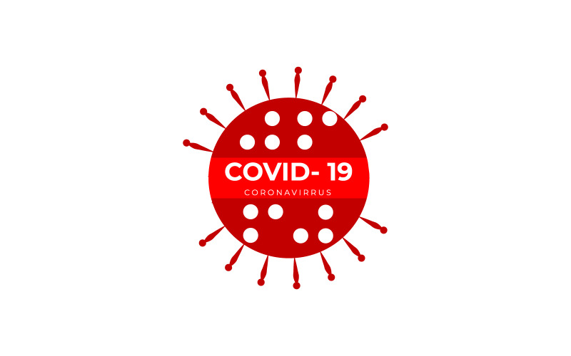 Modèle de logo de conception Creative Covid 19 Busness