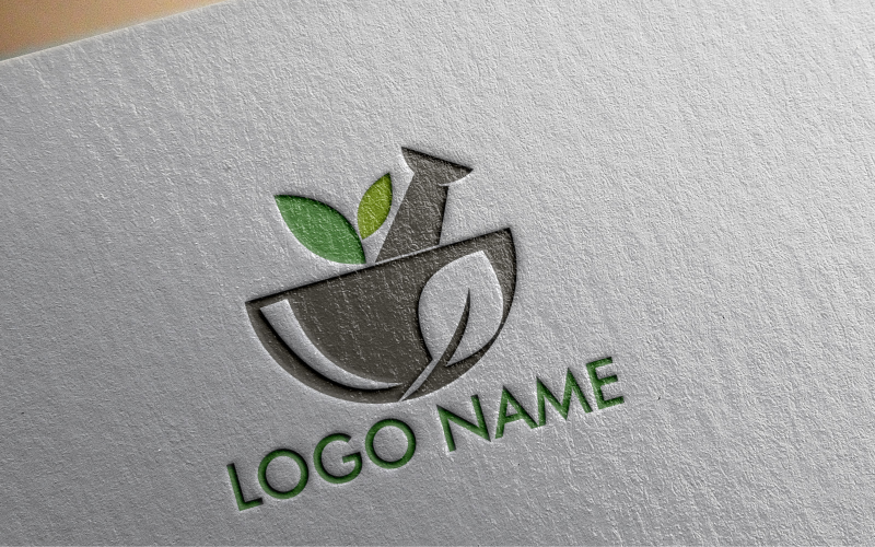 Modello di logo piatto per farmacia