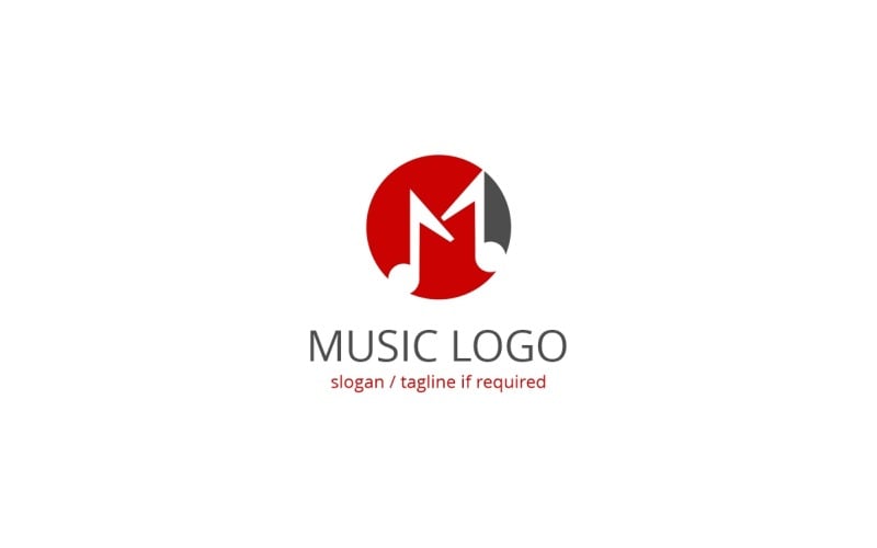 Download Шаблон логотипа "Music Logo Template" / Music Logo Template - Шаблон логотипа на тему графика music,letter m,alpha,company,illustrator,letter,logo,photoshop,print ready,slogan,sound,studio,template,vector