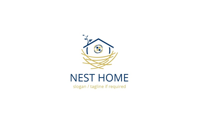 Nest Home Logo Template 143291 TemplateMonster