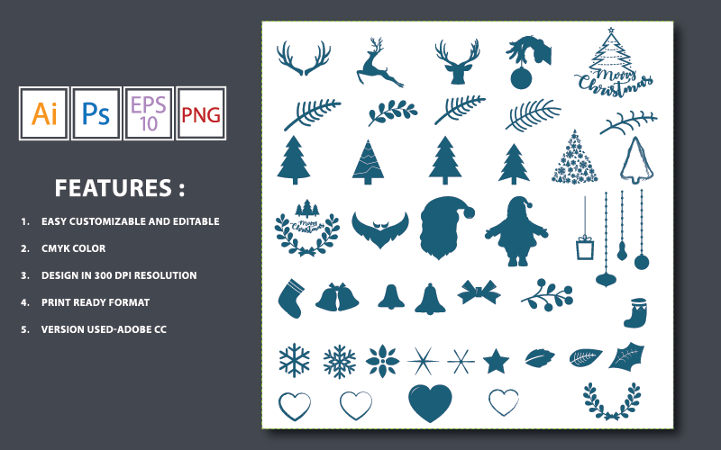 Christmas Vector Design Elements - Illustration