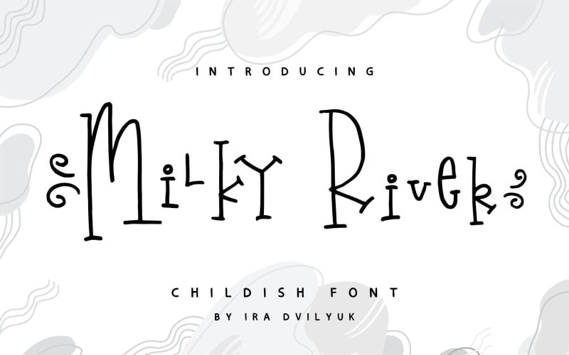 Игривый шрифт Milky River + дополнения