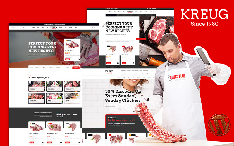 Kreug Fleisch- und Geflügelgeschäft WooCommerce Theme