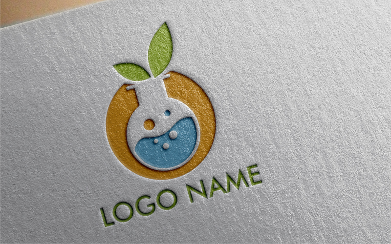 Современный шаблон логотипа Lab Orange