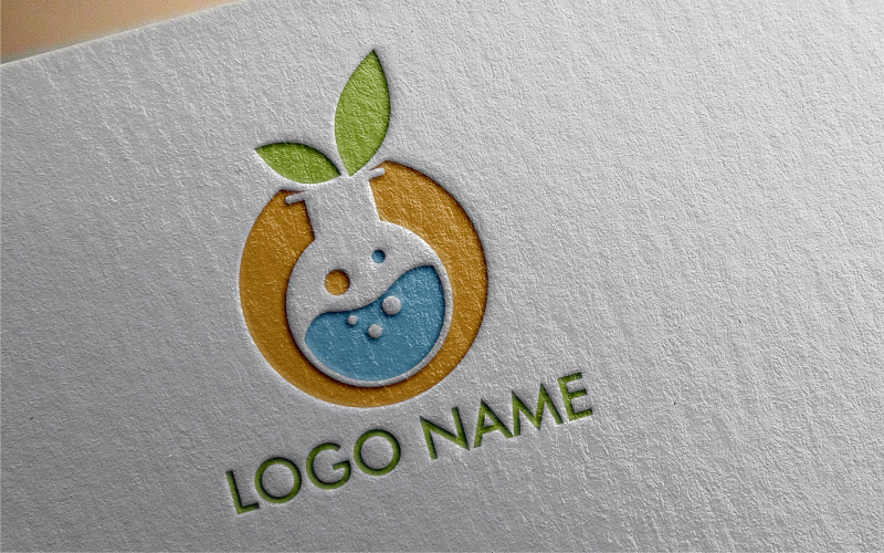 Lab Orange moderní Logo šablona