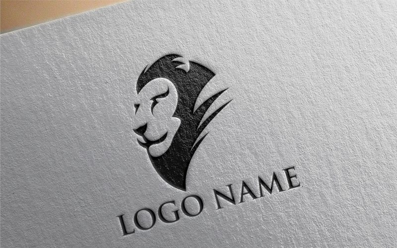Download Шаблон логотипа "Lion Logo Template" / Lion Logo Template - Шаблон логотипа на тему графика lion,animal,predator,head,king,nature,mane,africa,african,fur,zoo,black,strength,power,safari,strong,logo,illustration,hunting,majestic