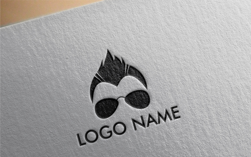 Modèle de logo noir Cool Boy
