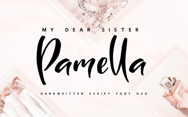Download Шрифт "My Sister Pamella  Duo Font" / My Sister Pamella  Duo Font - Шрифт на тему графика wedding,font,script,branding,invitation,logo,hand drawn,illustration,design,magazine,packaging,delicate,font duo,sans serif,wedding invitation,clip art,pink,light,women,project,cover,titles,g