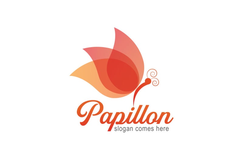 Download Шаблон логотипа "Papillon Logo Template" / Papillon Logo Template - Шаблон логотипа на тему графика butterfly,nature,art,photographym,flowers,insect,beautiful,tattoo,vector,abstract,icon,logo,beuty,papillon