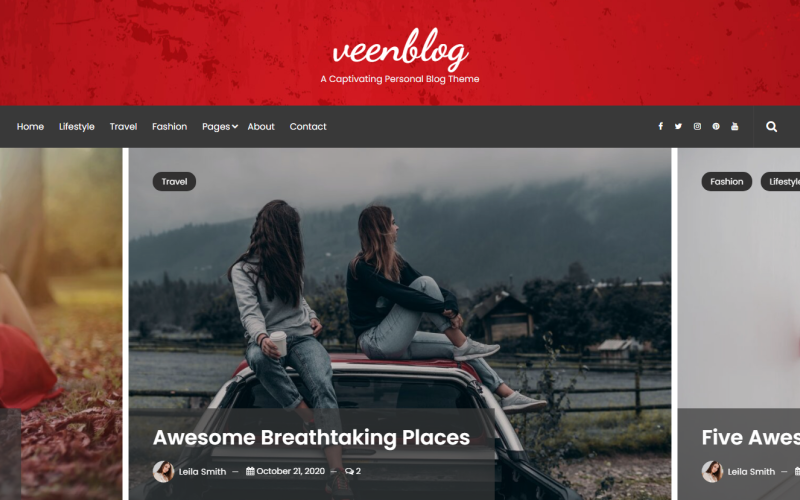 VeenBlog - Kişisel Blog WordPress Teması