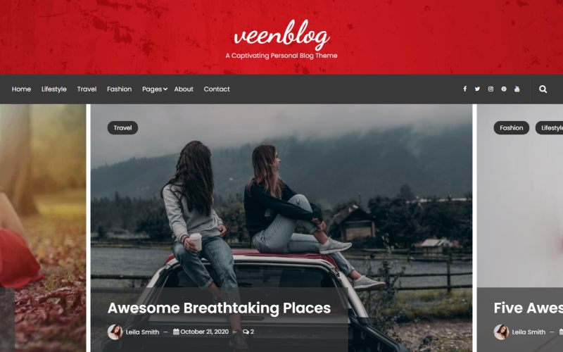 VeenBlog - osobní blog WordPress téma