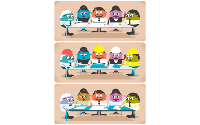 Download Иллюстрация "Planning - Illustration" / Planning - Illustration - Иллюстрация на тему графика meeting,planning,plan,strategy,action,reviewing,engineering,conference,talking,working,together,people