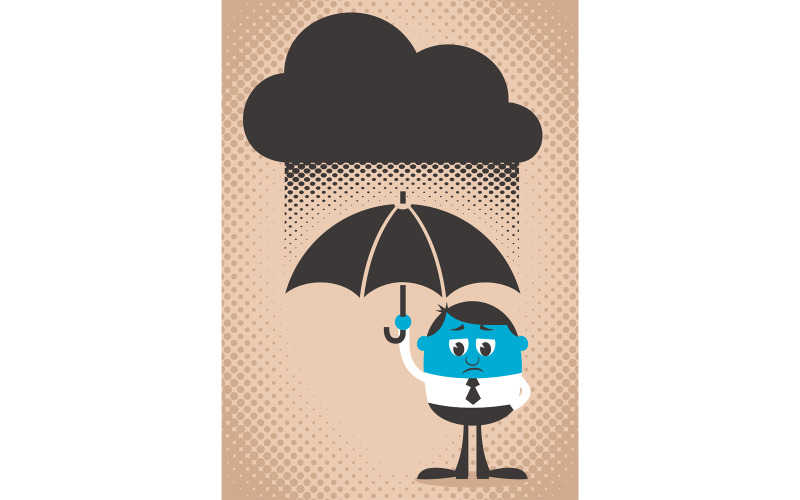 Download Иллюстрация "Sad Man - Illustration" / Sad Man - Illustration - Иллюстрация на тему графика sad,blue,frustration,emotion,mood,depression,despair,worry,worried,grief,guilt,sullen,low,anxiety,disappointment,emotional stress