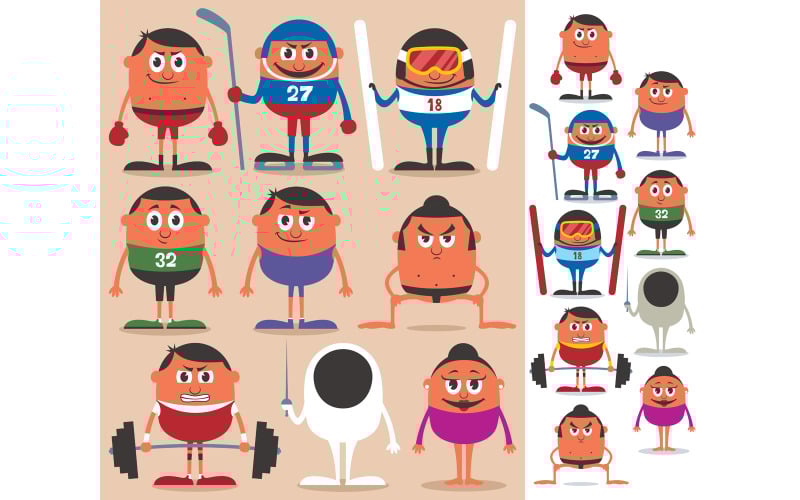 Download Иллюстрация "Sports 2 - Illustration" / Sports 2 - Illustration - Иллюстрация на тему графика sport,sports,player,athlete,professional,champion,team,individual,equipment,outfit,clothing,boxing,hockey,ski,running,track athletics,fencing,gymnastics