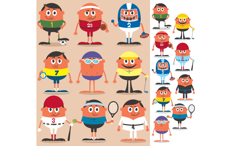 Download Иллюстрация "Sports - Illustration" / Sports - Illustration - Иллюстрация на тему графика sport,sports,player,athlete,professional,champion,team,individual,equipment,outfit,clothing,soccer,football,american,volleyball,swimming,swimmer,golf,golfer,baseball