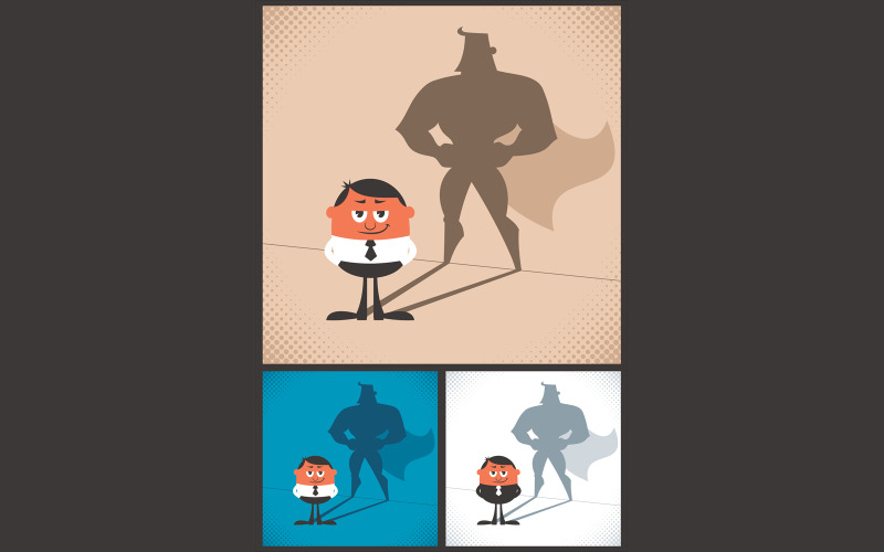 Super uomo d'affari - illustrazione