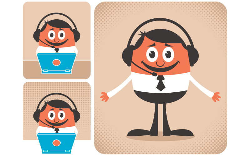 Download Иллюстрация "Support - Illustration" / Support - Illustration - Иллюстрация на тему графика support,operator,technical,tech,it,call center,solution,help,telephone,phone,business,internet,online,customer,service,assistance,concept,conceptual,idea,host