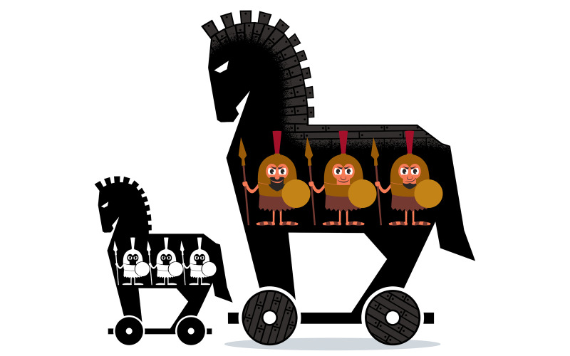 Trojanisches Pferd - Illustration