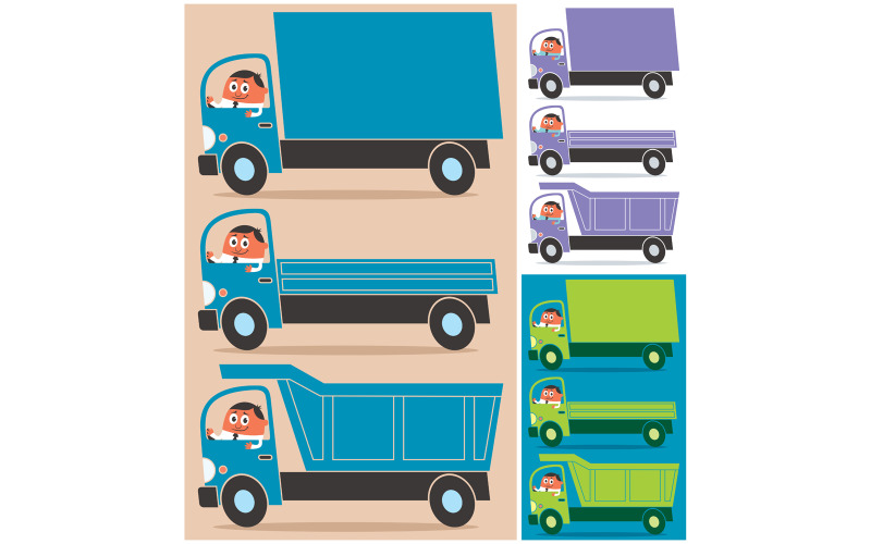 Download Иллюстрация "Truck Driver - Illustration" / Truck Driver - Illustration - Иллюстрация на тему графика truck,driver,delivery,delivering,freight,shipping,cargo,trucking,transportation,logistics,industry,retail,transport,service,land,business,vehicle,van
