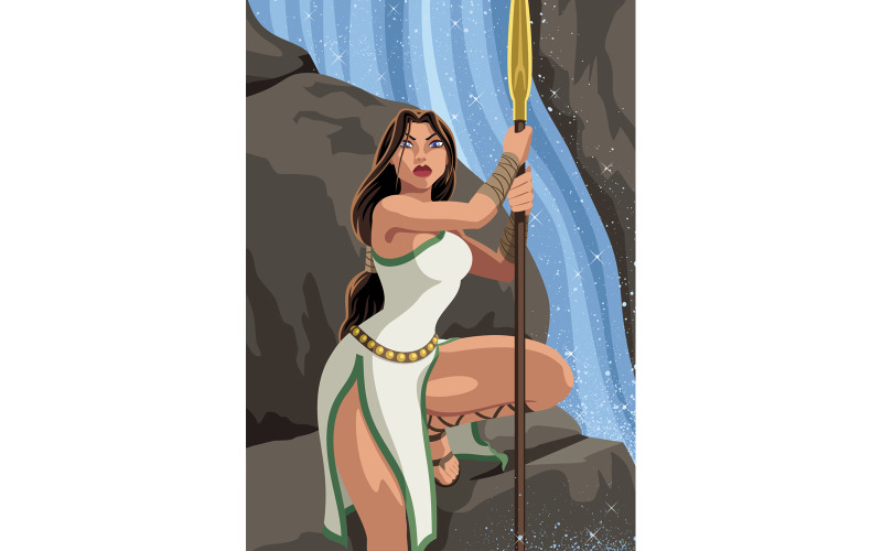 Download Иллюстрация "Atalanta - Illustration" / Atalanta - Illustration - Иллюстрация на тему графика atalanta,hero,heroine,super,warrior,amazon,woman,pretty,athletic,graceful,girl,roman,greek,mythology,fantasy,religion,ancient,legend,myth,fairy tale